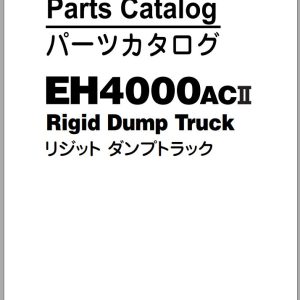 Hitachi Rigid Dump Truck EH4000ACII Parts Catalog EN JP