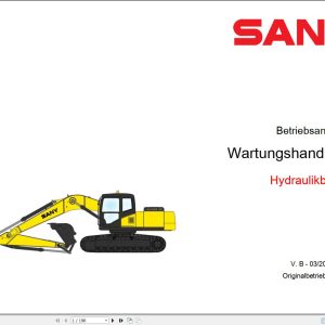 Sany Excavator SY335 Maintenance Manual and Schematic 534654 1