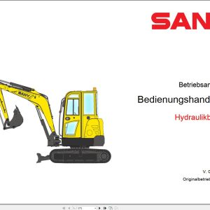 Sany Excavator SY35C Operation Manual 534130 DE 1