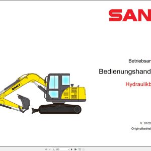 Sany Excavator SY75C Operation Manual 500996 DE 1