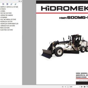 Hidromek Motor Grader HMK 600MG 5 Stage 5 Service Manual and Diagram REV00 TR 1