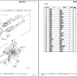 Sumitomo Excavator SH130 5 BB Spare Parts Catalog 1