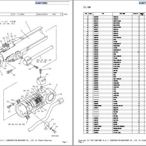Sumitomo Excavator SH135X 3B BB Spare Parts Catalog 1