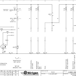 Wirtgen Cold Milling Machine W 1000 Circuit Diagram 110801 02