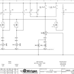 Wirtgen Cold Milling Machine W 1000 F W 1200 F W 1300 F Circuit Diagram 146635 01