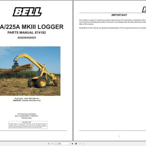 Bell Logger 220A MKIII 225A MKIII Parts Manual 874192 1