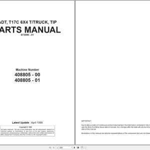 Bell Truck ADT T17C 6X4 Parts Manual 872006 01 1