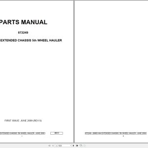 Bell Wheel Hauler 2806D 4x4 Extended Chassis 5th Parts Manual 872249 1