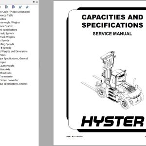 Hyster Forklift H18XD9 H20XD9 H18XDS9 H20XDS9 D236 Service Manual 2024 1
