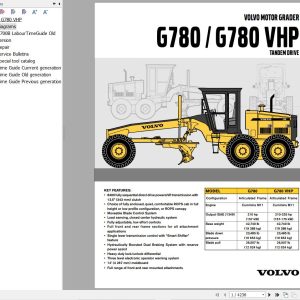 Volvo Motor Grader G780VHP Service and Repair Manual 1 1