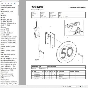 Volvo Wheel Loader L50C Parts Catalog 1