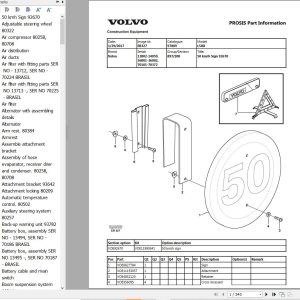 Volvo Wheel Loader L50D Parts Catalog 1