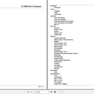 Crown Walkie Stacker M3000 Parts Manual 1