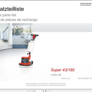Hako Floor Polisher Super 43 180 (7620.00) Spare Parts Catalog (1)