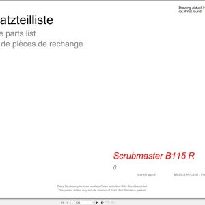 Hako Floor Scrubber Scrubmaster B115 R Spare Parts Catalog (1)