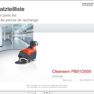Hako Vacuum Cleaner Cleanserv PB S SD VD VL VU Series Spare Parts Catalog (1)