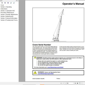 Link Belt Crane 218 HSL Operation Manual (1)