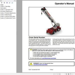 Link Belt Crane RTC 8050 II Operation Manual (1)