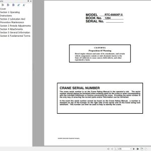 Link Belt Crane RTC 8080XP II Operation Manual (1)