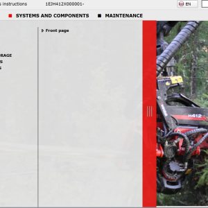 Waratah Harvester Head H412 1EJH412X000001 Operation Manual (1)