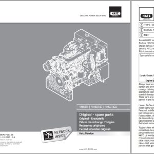 Hako Rider Sweeper Citymaster 1650 Hatz Engine Workshop Parts Error Manual (1)