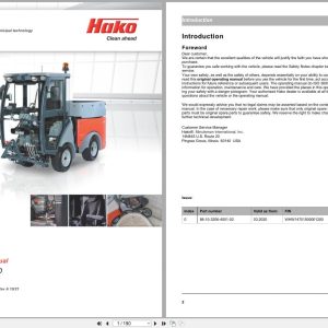 Hako Rider Sweeper Citymaster 650 Operating Manual 988787UM 2021 (1)