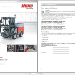 Hako Rider Sweeper Citymaster 650 Service Manual (1)