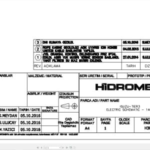 Hidromek Excavator HMK 140LC Electric Diagram H308010000 2016 (1)