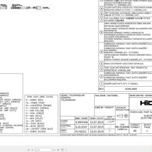 Hidromek Excavator HMK 140W 3 Isuzu Electric Diagram ED208025000 2023 (1)