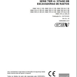 Hidromek Excavator HMK140LC 3B to HMK370LC 3BLR Operation Maintenance Manual H347323405 PT (1)