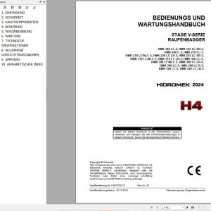 Hidromek Excavator HMK140LC 5 to HMK520LCLR 5 Operation Maintenance Manual H347325412 DE (1)