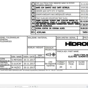 Hidromek HMK 145LC SR Isuzu Final4 & Stage5 Electric Diagram H418000000 12.2020 (1)