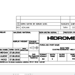 Hidromek HMK 145LC SR Isuzu Tier3 Electric Diagram 2019 (1)