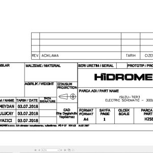 Hidromek HMK 300LC Isuzu Tier3 Electric Diagram 2018 (1)