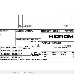 Hidromek HMK 390LC Isuzu Tier3 Electric Diagram H378025000 11.2018 (1)