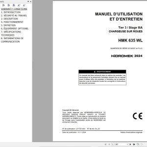 Hidromek Wheel Loader HMK 635 WL Operation Maintenance Manual L217201403 FR (1)