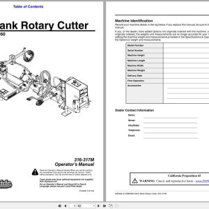 Land Pride Ditch Bank Rotary Cutters DB2660 DBM2660 Operation Manual 316 317M (1)