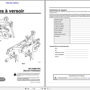 Land Pride Moldboard Plows MP10 MP20 Operator Manual 307 244M FRC FR (1)
