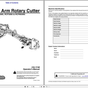 Land Pride Parallel Arm Rotary Cutters RCP2660 to RCPM3060 Operation Manual 316 111M (1)