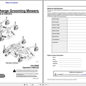 Land Pride Rear Discharge Grooming Mowers FDR1648 FDR1660 FDR1672 Operation Manual 310 366M (1)