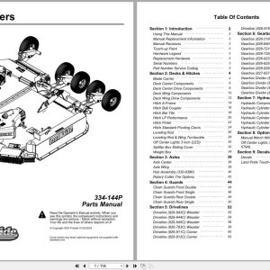 Land Pride Rotary Cutters RCM4610 RC4610 Parts Manual 334 144P (1)