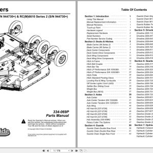 Land Pride Rotary Cutters RCM5610 RC5610 RCM6610 RC6610 Series 2 Parts Manual 334 069P (1)
