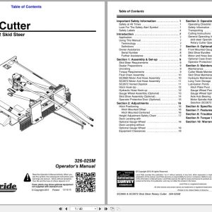Land Pride Rotary Cutters Skid Steer SC2660 SC2672 Operation Manual 326 025M (1)