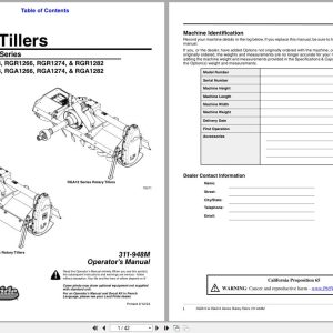 Land Pride Rotary Tillers RGR12 RGA12 Series Operator Manual 311 948M (1)
