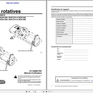 Land Pride Rotary Tillers RGR12 RGA12 Series Operator Manual 311 948M FRC FR (1)