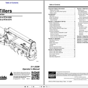 Land Pride Rotary Tillers RTA10 RTA15 Series Operation Manual 311 252M (1)