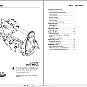 Land Pride Rotary Tillers RTA12 Series Parts Manual 336 035P (1)