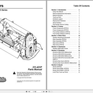 Land Pride Rotary Tillers RTR10 RTR15 Series Parts Manual 311 431P (1)