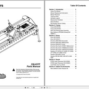 Land Pride Rotary Tillers RTR2570 Parts Manual 336 037P (1)