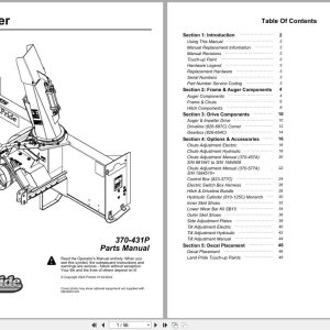 Land Pride Snow Blower SB1574 Parts Manual 370 431P (1)